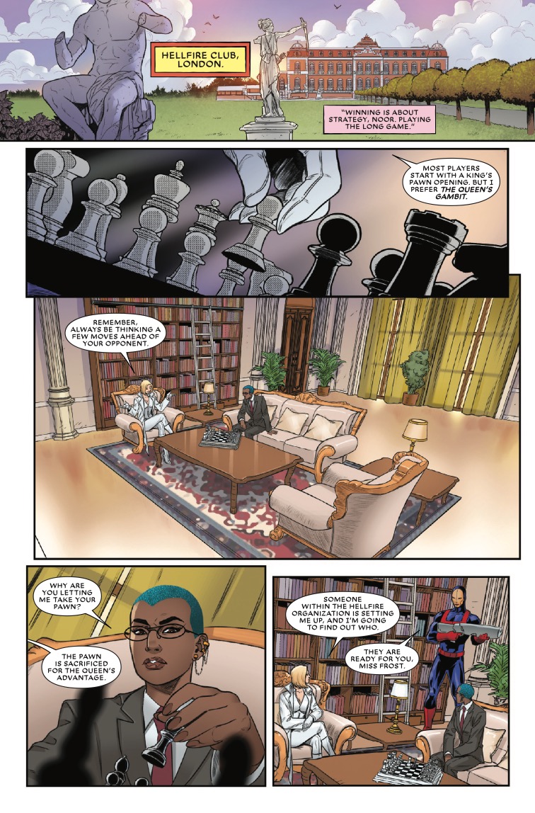 EmmaFrostNews's tweet image. 💎 | A INVESTIGAÇÃO SEGUE A TODO VAPOR!
A Marvel Comics revelou as prévias de 'Emma Frost: The White Queen #2'. Seguindo os eventos da primeira edição, Emma ficará encarregada de descobrir quem traiu o Clube do Inferno e entregou informações confidenciais aos X-Men. Babado, né?