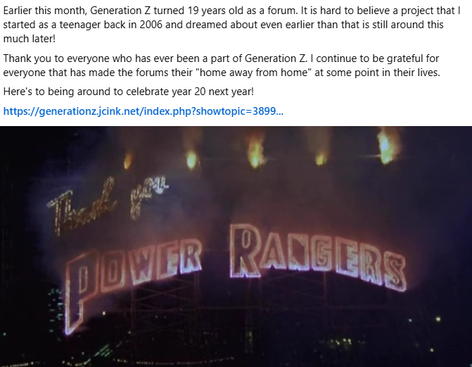 Generation_Z's tweet image. Thank you to everyone who has made the forums what they are today. Happy 19 years, GZers!

generationz.jcink.net/index.php?show…