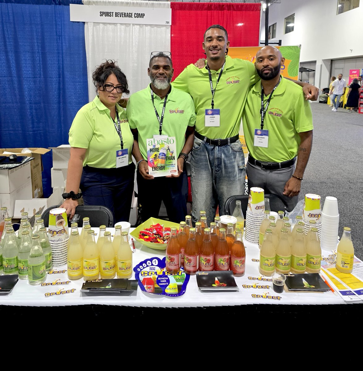 abasto's tweet photo. At the NSA Trade Show 2025, we met with the #SpurstBeveragesCorp team, a brand that continues to set trends.

📸 Pictured: María de la Rosa, Matthew Rhoden, Jared Rhoden, and Zachary Mance.

@NSAGLOBAL #NSATradeShow2025 #MeetTheLeaders #IndustryLeadership #nsaglobal #nsacares https://t.co/ROBU9ASHZU