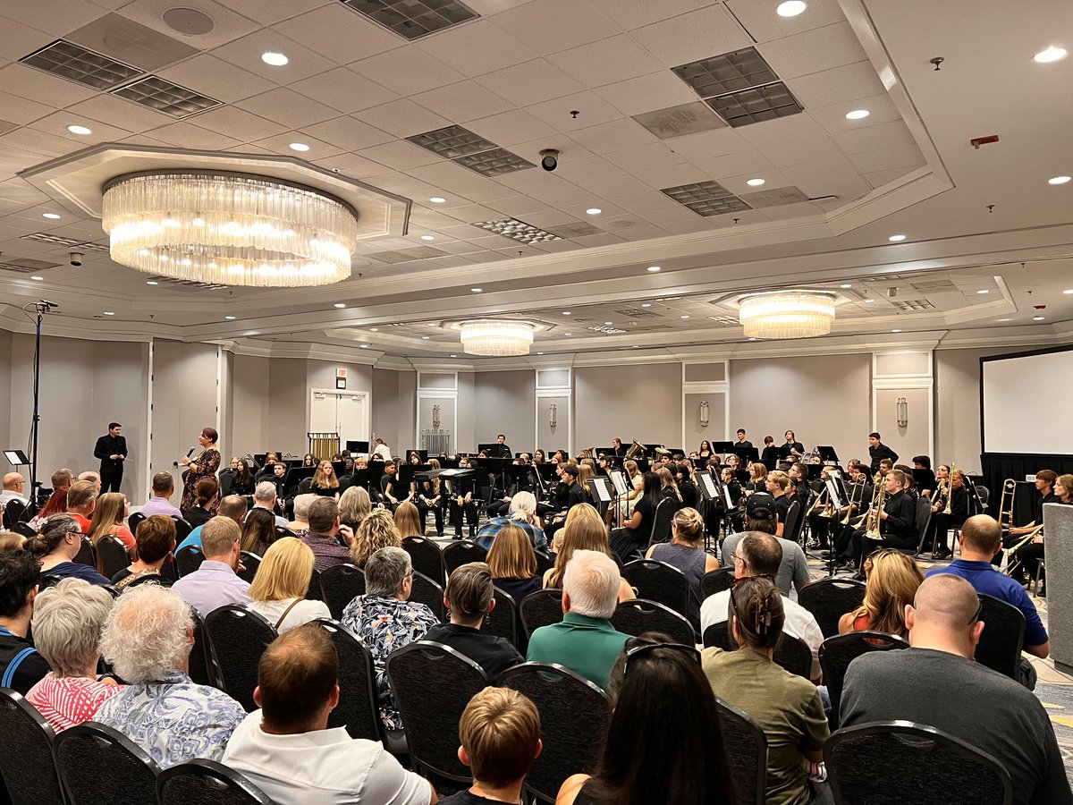 The KBA Middle Level Honor Band concert starts now! These kids sound great and represent the best that Kansas has to offer. Great job, band!! 

#kba #kba2025 #education #music #buildingbetterbands #convention #honorband #middleschool