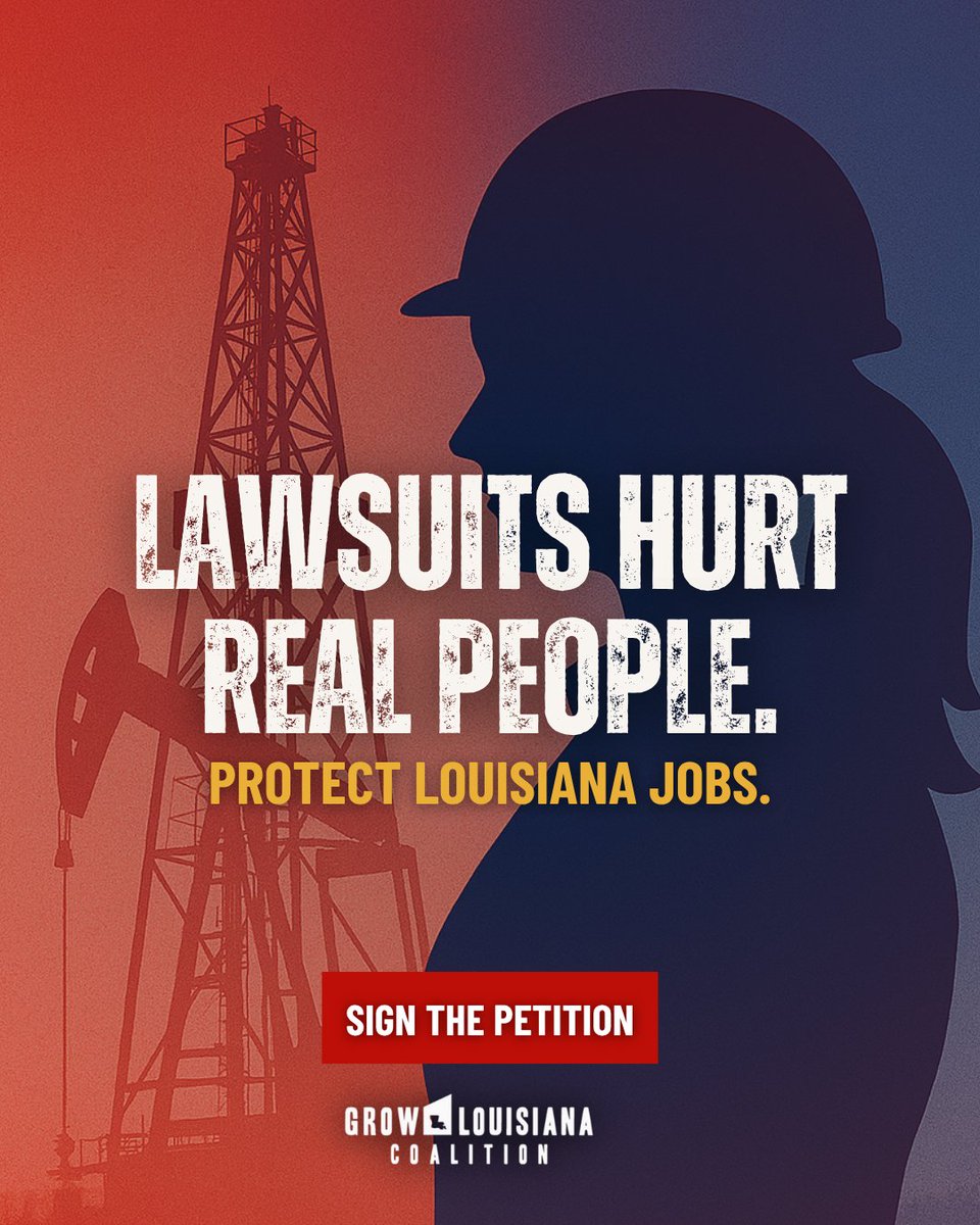 GrowLACoalition's tweet image. Politically driven lawsuits are putting thousands of jobs and our entire economy at risk. From refinery workers to small business owners, real families are caught in the crossfire.
President Trump is taking a stand to stop the chaos, but he can’t do it alone.
Sign the petition…