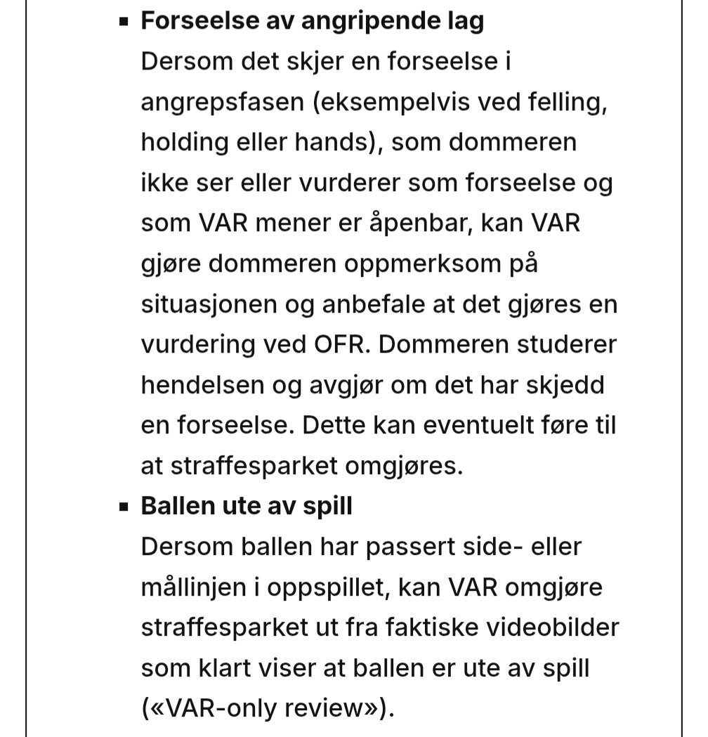 thomas_katt's tweet photo. @robham89 @nff_info_VAR Det er iallfall sånn jeg tolker VAR-regelverket https://t.co/xVSkKScGRI