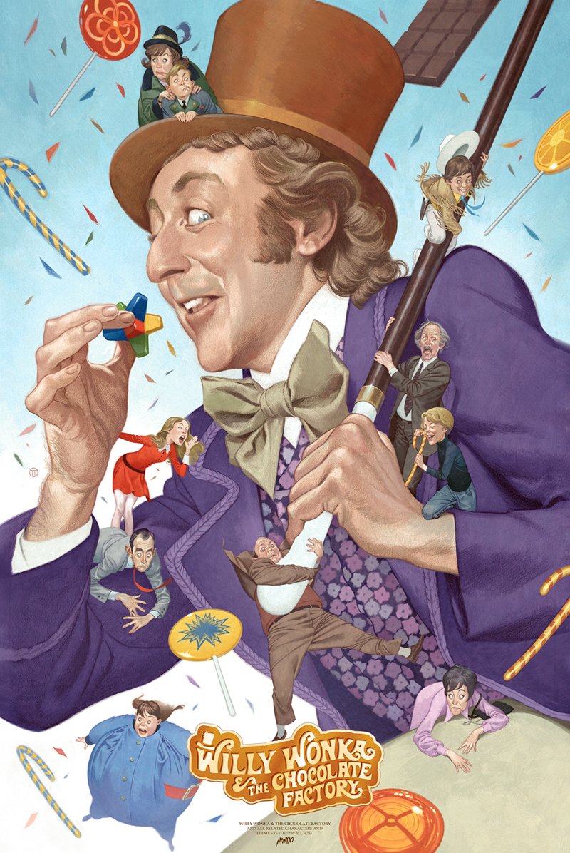 TotinoTedesco's tweet image. I did a Willy Wonka & the Chocolate Factory Poster for MONDO.
It's a limited-edition, screen-printed poster, exclusive to San Diego Comic Con 2025.
There will be 5 super-limited “Golden Ticket” variants to be won. Follow @MondoNews for updates!