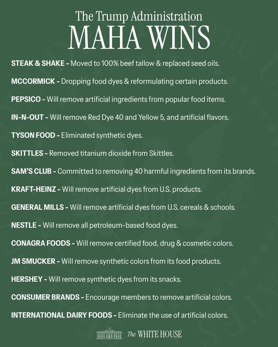 RepLangworthy's tweet image. MAHA results are already here: Dozens of popular ice cream brands have eliminated artificial colors, joining a growing list of companies working to clean up their ingredients & put quality first.
Make America Healthy Again means restoring common sense, transparency, and…