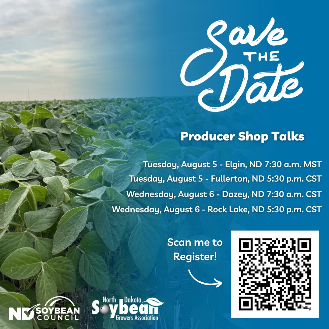 NDSoyGrowers's tweet image. 🚜 Producer Shop Talks
🗓️ Aug 5–6 | 📍 Across ND
Real talk, right on the farm. Free meal, quick updates, open conversation. No fluff. Just what matters.
🌱 Hosted by @NDSoybean & @NDSoyGrowers
🔗 bit.ly/NDSoyShopTalks…