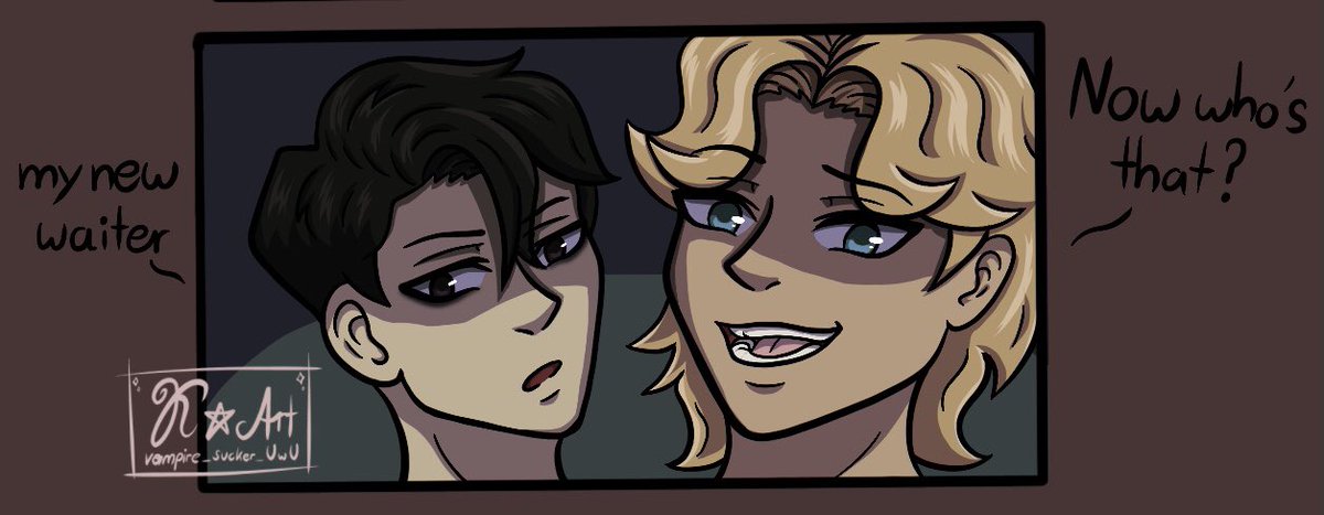 vampire_sucker_'s tweet photo. Dead Plate Comic 🗣️ first time Rody got to meet my OC Aurélien….who knows what could happen next? 🫢 me. I do. and I might make more comics of them cuz I love them all sm
#deadplate #deadplatefanart #vincent #rody #dp #dpoc https://t.co/D1ucXZn3fB