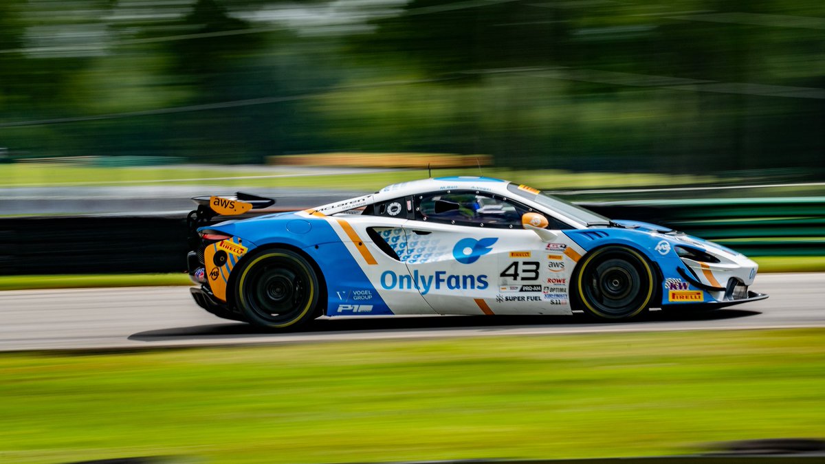 P1Groupe's tweet image. The @OnlyFans 4️⃣3️⃣ in action here @VIRNow 

🤝 @OnlyFans @watchOFTV 
🛞 @43vogel @MBellRacing 
🔧 @OMSRace @mclaren_orlando 
🏆 @GT4America 

#onlyfans #onlyfansracing #motorsports #racing #omsrace #mclaren #mclarenorlando #mclarencustomerracing 
#gt4 #p1groupe