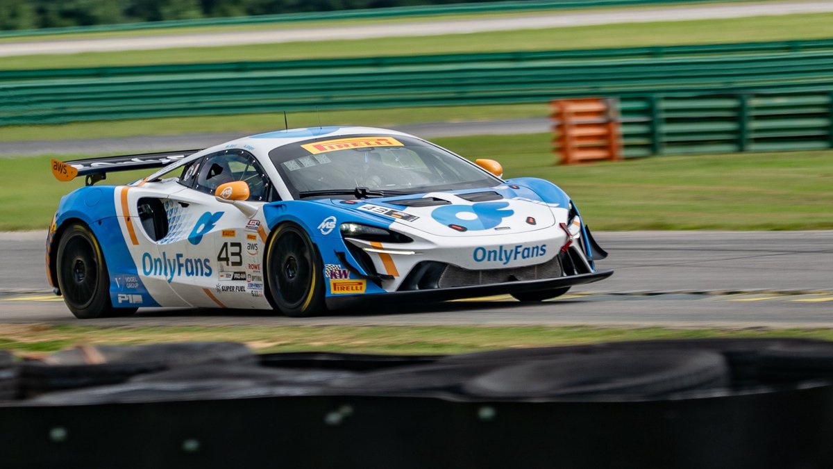 P1Groupe's tweet image. The @OnlyFans 4️⃣3️⃣ in action here @VIRNow 

🤝 @OnlyFans @watchOFTV 
🛞 @43vogel @MBellRacing 
🔧 @OMSRace @mclaren_orlando 
🏆 @GT4America 

#onlyfans #onlyfansracing #motorsports #racing #omsrace #mclaren #mclarenorlando #mclarencustomerracing 
#gt4 #p1groupe