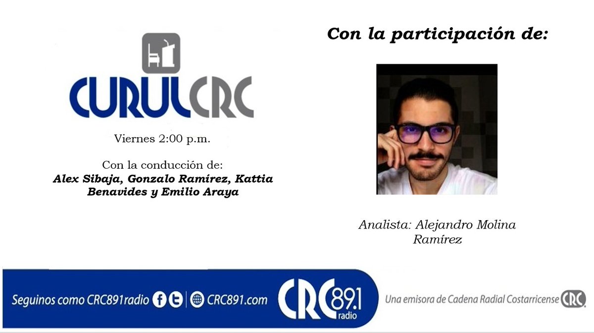¡Iniciamos edición de Viernes! 🎙

Invitado: 
<a href="/OPNA_UCR/">Observatorio Política Nacional</a>

Conducen:
@alexsibaja
<a href="/Kabemo/">Kattia Benavides</a>
<a href="/EmilioArayaS/">Emilio Araya 🇨🇷</a>

📻: <a href="/CRC891Radio/">CRC891Radio</a>

📲: fb.watch/AWp1CX5ey-/