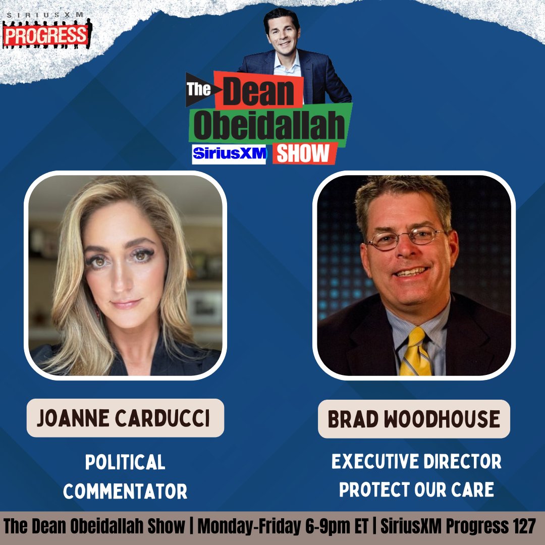 SiriusXMProg's tweet image. The @DeanObeidallah Show is live!
Joining him today is @JoJoFromJerz and @woodhouseb!
Then, 'What Just Happened?!' with Andrea Jones-Rooy, @zotdawg, and Salma Hindy!
But first, your 2 Minutes Of Fame!
☎️: 866-997-4748
🔊: SiriusXM.us/Dean