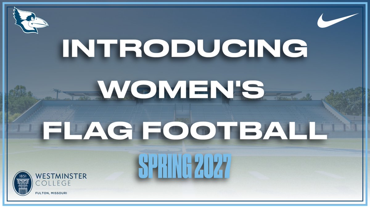 WC_BlueJays's tweet image. The Westminster College Department of Intercollegiate Athletics is thrilled to announce the addition of women's flag football to its growing lineup of varsity sports, with the inaugural season set to kick off in the spring of 2027.
wcbluejays.wcmo.edu/news/2025/7/18…