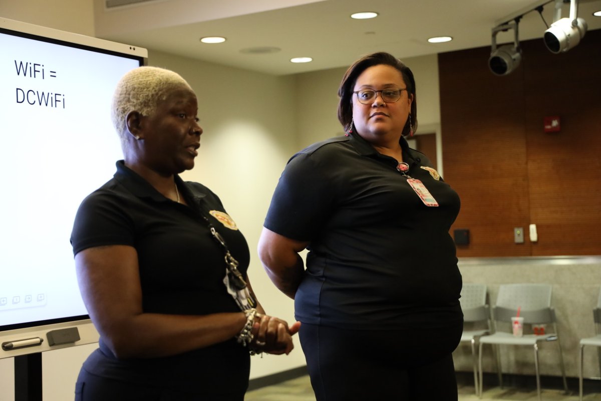OUC_DC's tweet image. MBSYEP participant had the opportunity to hear from OUC team members from a number of divisions - 911 and 311 Operations, I.T., Wellness, and more - about their careers. They ended their day with a mock CritiCall exam to test their decision making, typing, and mapping skills.