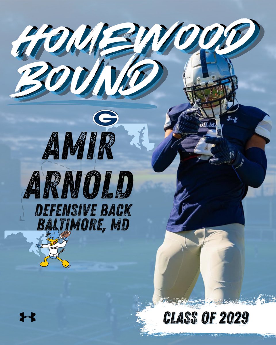 Johns Hopkins Football (@jhu_football) on Twitter photo Welcome to Homewood!
🐦: Amir Arnold
📍: Baltimore, MD
🏈: Defensive Back
❌: <a href="/ajarnold02/">Amir Arnold</a>
📺: hudl.com/profile/160204…
#PrideandPoise Welcome to Homewood!
🐦: Amir Arnold
📍: Baltimore, MD
🏈: Defensive Back
❌: <a href="/ajarnold02/">Amir Arnold</a>
📺: hudl.com/profile/160204…
#PrideandPoise