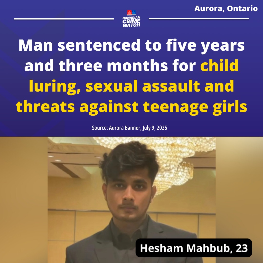 CrimeWatchCAN's tweet image. AURORA, ONTARIO - A young man who promised girls, as young as 14, weed, vapes, acid and money in return for sexual favours on social media — some while he was ON BAIL for the same type offences — has been sentenced.