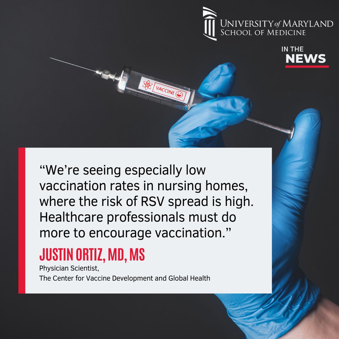 UMmedschool's tweet image. 📢 CDC now recommends the RSV vaccine for adults 50+ with risk factors—but uptake is low.
Dr. Justin Ortiz spoke with @Verywell on how one dose can protect you and your community.💉
🔗Learn more: bit.ly/4lVYM6g
#RSV #Vaccine #PublicHealth #UMSOM #PreventRSV
