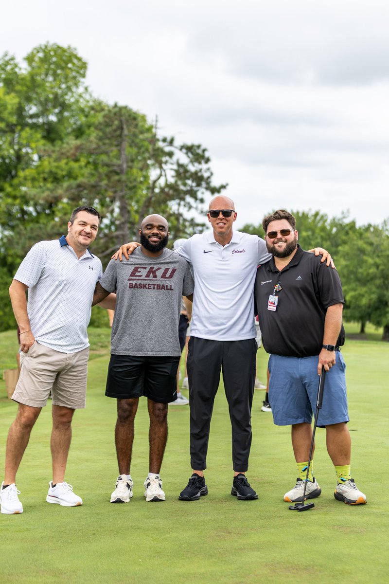 EKUSports's tweet image. 𝙁𝙊𝙍𝙀!
A great day out at the 40th Annual Colonel Club Classic Golf Scramble!
Thank you to all of today's participants and sponsors for helping us sell out this year's event!
#GoBigE