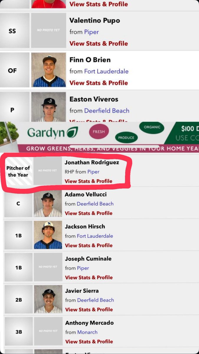 Congrats to our Baseball Student Athlete Jonathan Rodriguez on being Pitcher of the Year 🧡🤎 #BengalNation