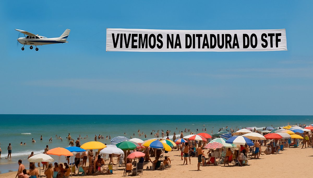 sensacionalista's tweet image. Sem redes sociais, Bolsonaro espalha fake news usando faixa em avião
