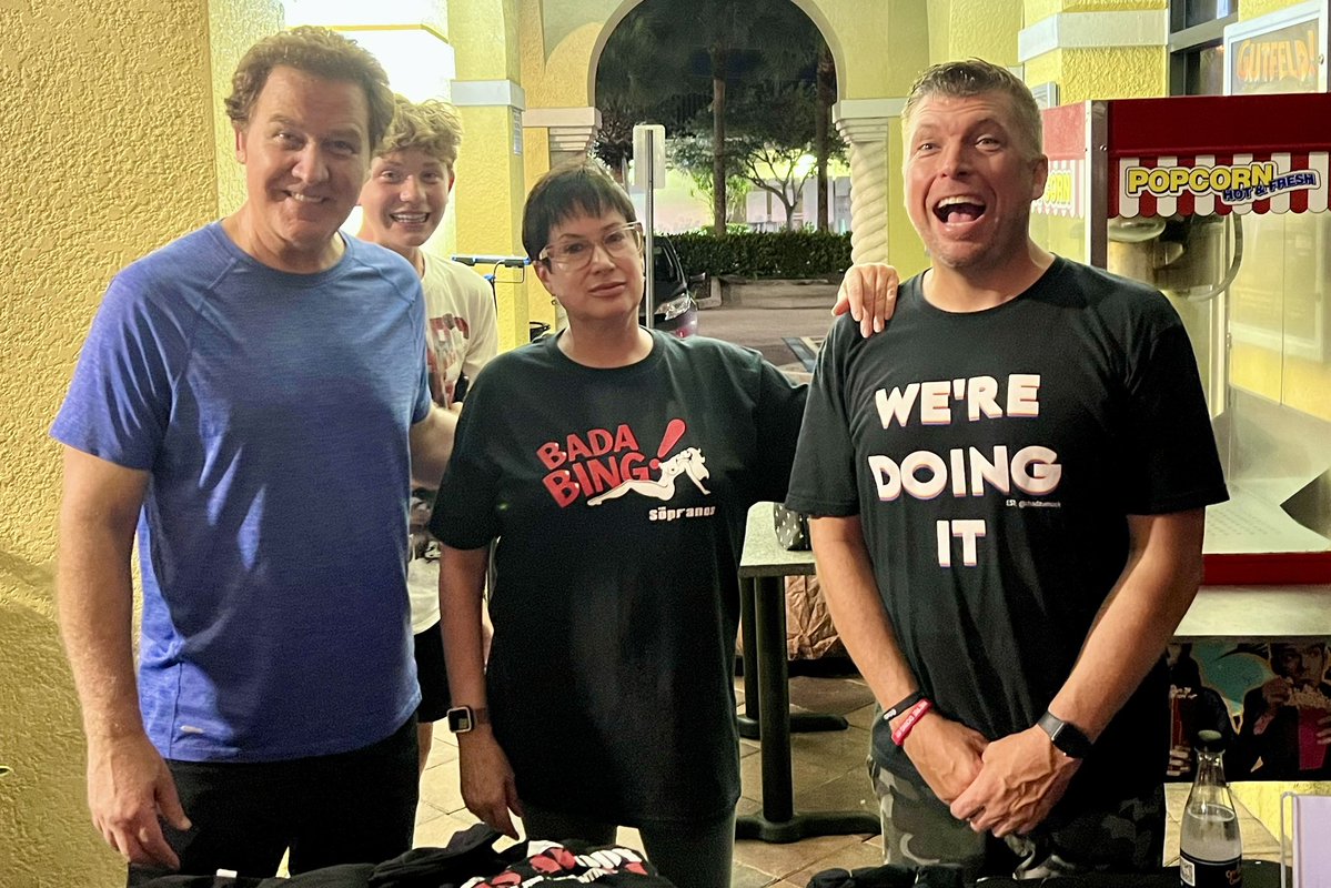 DebLVP's tweet image. Great comedy show in Naples, FL with @chadzumock and Jim Florentine. Thanks again for writing new jokes just for me, Chad. It did not go unnoticed. Florentine is the absolute GOAT! If you get an opportunity to see him; do it! Here’s my latest photo for the Goon Gallery. 🤣