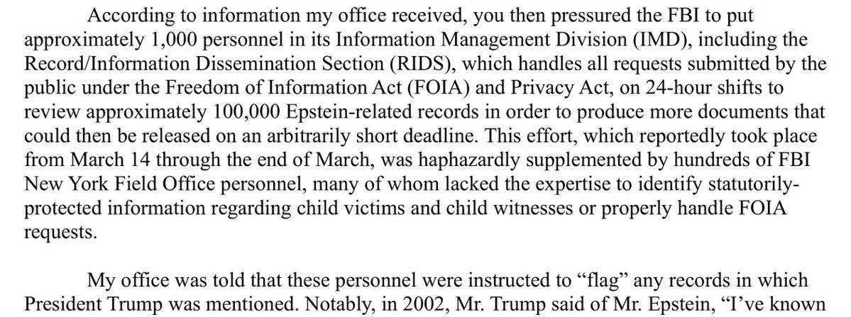 coffeebreak_YT's tweet image. 🚨The FBI was instructed to “flag” anywhere Trump was mentioned in the Epstein files during their review—claims Democrat Senator Durbin
