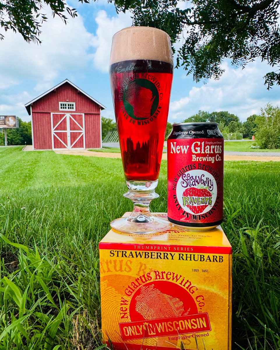 newglarusbrew's tweet image. ICYMI: Strawberry Rhubarb is back!