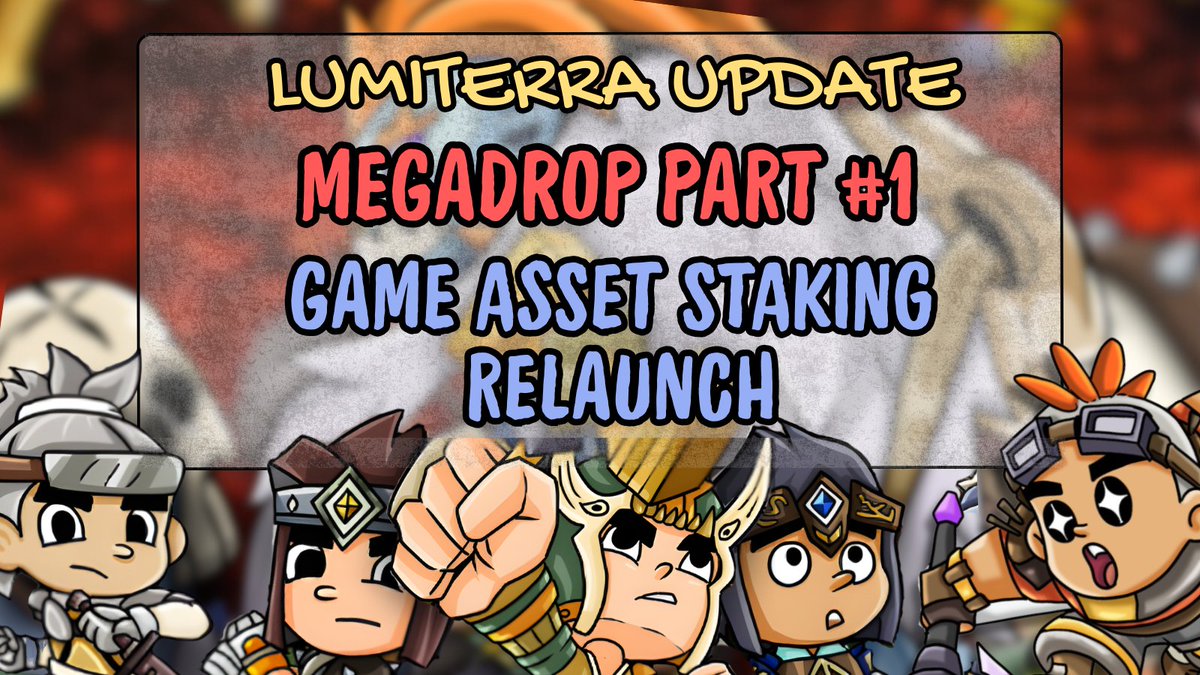 Game asset staking for Megadrop Part 1 of <a href="/LumiterraGame/">Lumiterra (mainnet arc)</a> officially relaunches! 

Your staked NFTs and $LUA have been returned with gas and staking has now resumed. 

2 week boost still in effect:
+10% points on week 1
+5% points on week 2

Only game asset staking was affected.