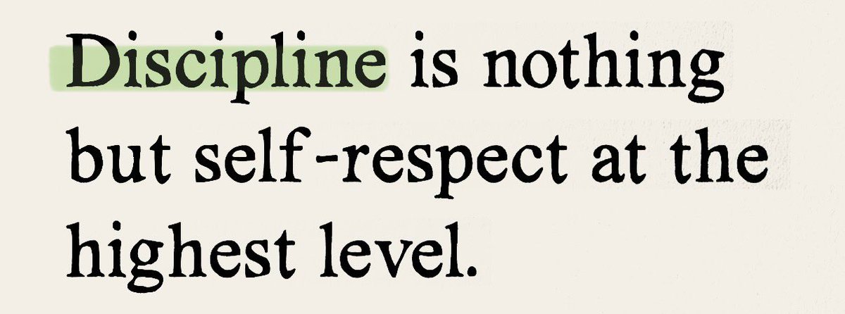 Discipline: