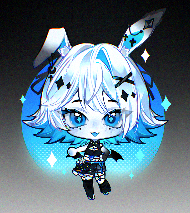 Oh my god <a href="/Tia_Artias/">Tia💎VArtist</a>  made me look so much cuter than I could have possibly ever imagined! This is the third time I've EVER bought art from someone🥹 and my first time they've been full chibis! Thank you so much, I'm in love!!! I'll be using them as my Twitch panel chibis!💙💙💙