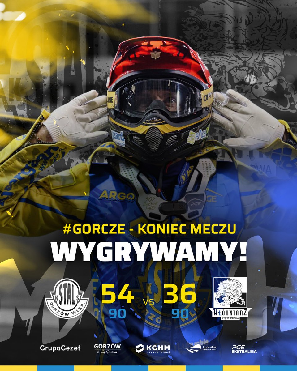 Zwycięstwo❗🙂💪

Dziękujemy za Wasze wsparcie z trybun❗👏💛💙

#STALeRAZEM #GORCZE #PGEEkstraliga
