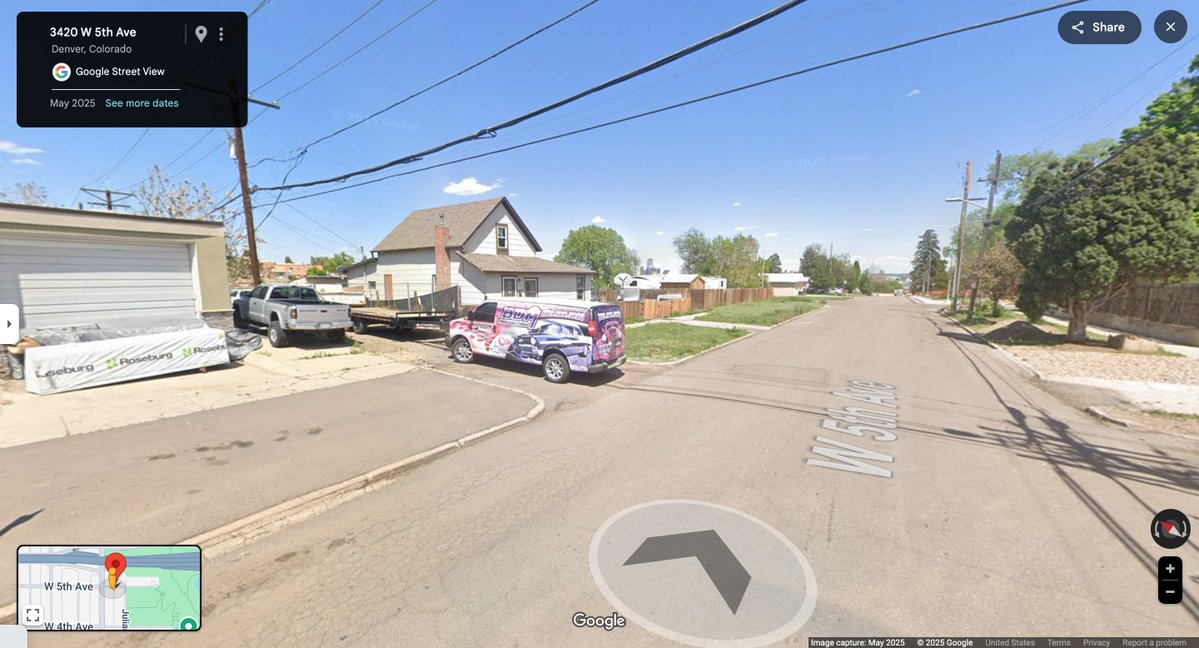 BuildUpDenver's tweet image. PROPOSED
Julian St & W 5th Ave, #Denver 80204
10 rowhomes right by Barnum Park replace 1 SU home on large lot, each w/ garage parking. Close to Knox Ct bus stop and 6th Avenue. 1 new home must be income-restricted bc of EHA, cool stuff.
Rendering made with AI.