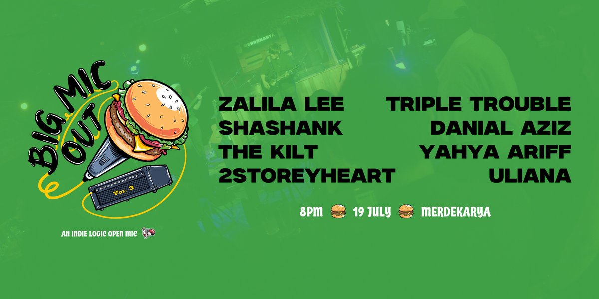 8 performers tonight!
FREE ENTRY!
Load up first: happy hours from 6pm to 8pm.
Jom!