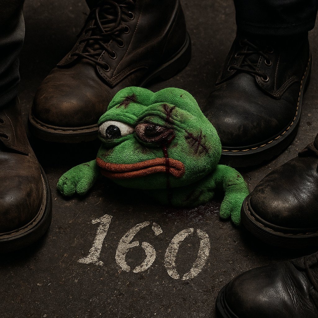 rapitpepe's tweet image. 160
Beaten down.
Kicked like nothing.
$RIP

pump.fun/coin/8S6oJ2FD6…
