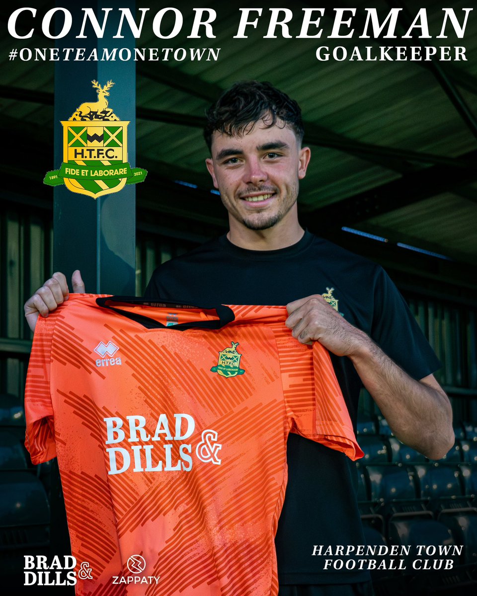 HARPENDEN’S NUMBER ONE 🧤

Connor Freeman signs for HTFC after Impressing the management in training and pre-season! 

Connor joins from Belstone and will be our Man between the sticks this season.

Welcome to Rothamsted Park 🤝

#OneTeamOneTown🟡🟢🦌