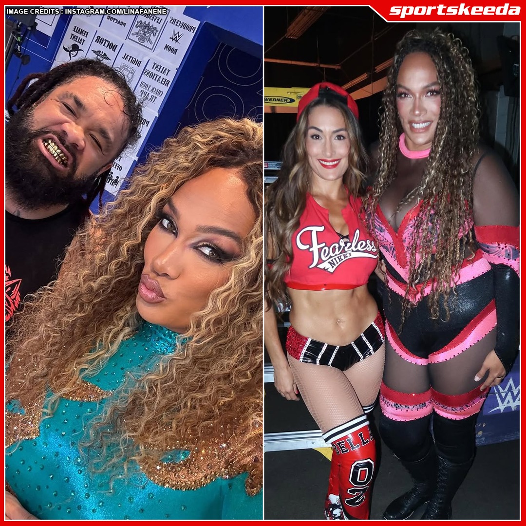 Sportskeeda Wrestling (@skwrestling_) on Twitter photo Nia Jax shares some backstage photos with Jacob Fatu and Nikki Bella.
<a href="/LinaFanene/">Lina Fanene</a> <a href="/jacobfatu_wwe/">Jacob Fatu</a> <a href="/NikkiAndBrie/">Nikki & Brie</a> Nia Jax shares some backstage photos with Jacob Fatu and Nikki Bella.
<a href="/LinaFanene/">Lina Fanene</a> <a href="/jacobfatu_wwe/">Jacob Fatu</a> <a href="/NikkiAndBrie/">Nikki & Brie</a>