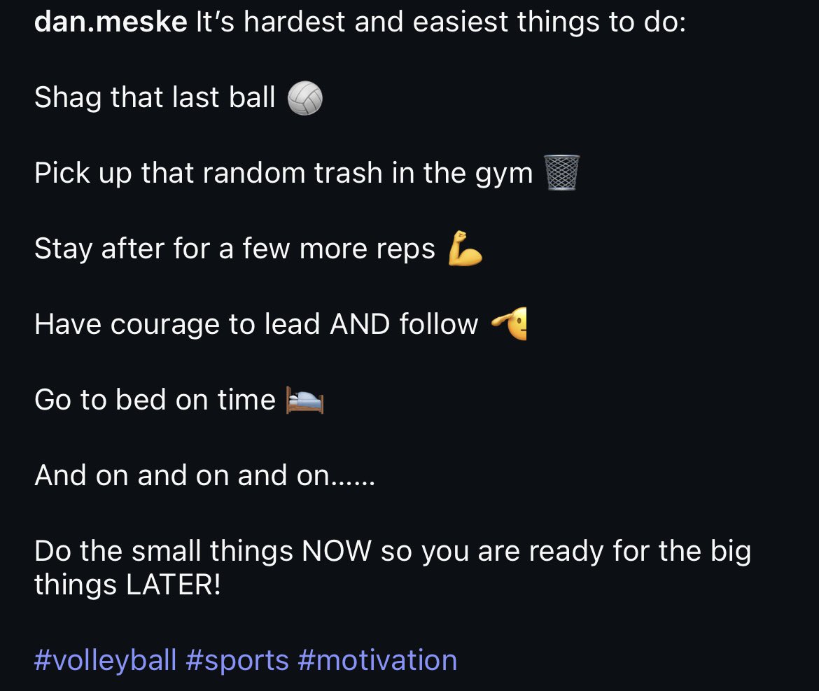 Great reminders form Louisville head coaching things that TAKES NO TALENT, but make a big difference in the culture of a program. Great reminder for our girls going into team camp week.