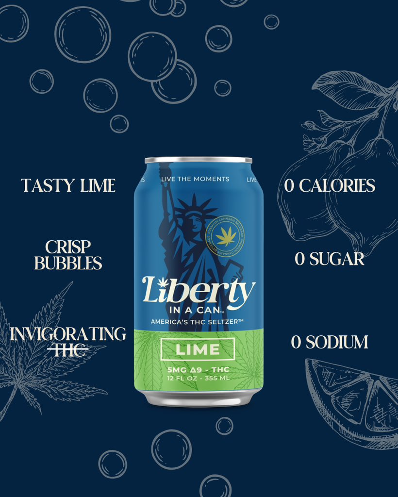 What's inside our Lime🍋‍🟩 Liberty In a Can™?

#DrinkLIC #bubbly #seltzer #viral