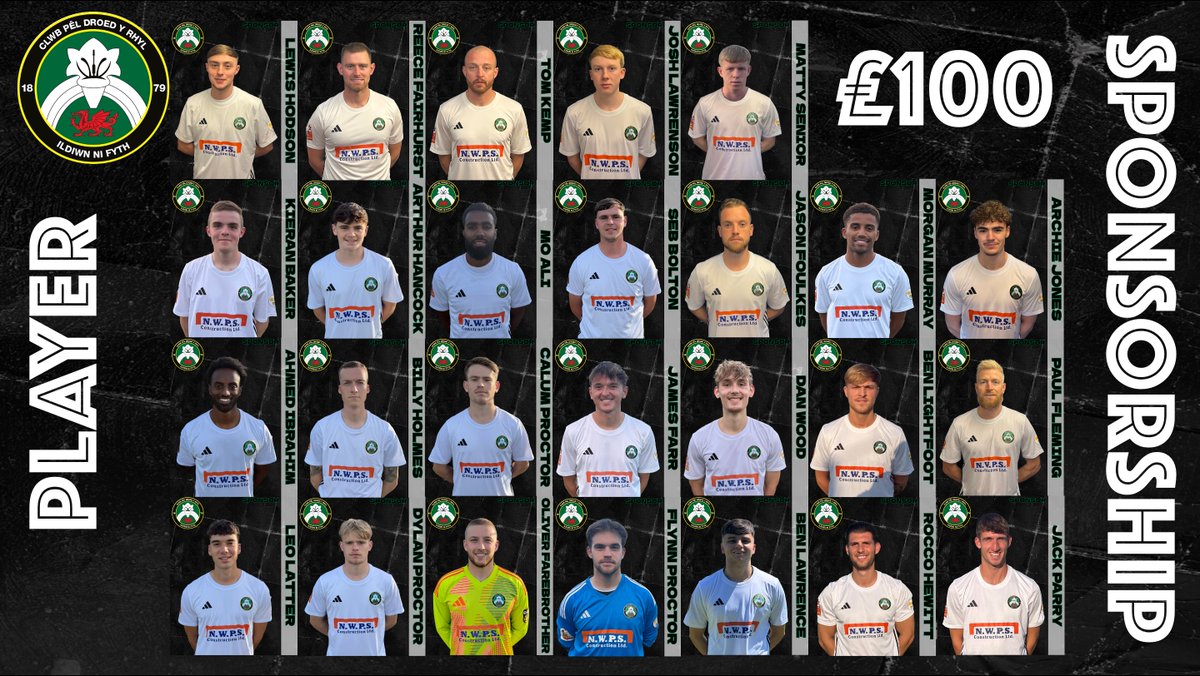 CPD Y Rhyl 1879 official (@rhylfc) on Twitter photo 🚨 PLAYER/COACH SPONSORSHIP 2025/26 🚨
Back your favourite CPD Y Rhyl 1879 player/coach & promote your business ⚽️
✅ Name/logo in matchday programmes
✅ Social media shoutouts
✅ Photo with your player/coach
📩 Email Jason.Thursfield@yahoo.co.uk for details! 🚨 PLAYER/COACH SPONSORSHIP 2025/26 🚨
Back your favourite CPD Y Rhyl 1879 player/coach & promote your business ⚽️
✅ Name/logo in matchday programmes
✅ Social media shoutouts
✅ Photo with your player/coach
📩 Email Jason.Thursfield@yahoo.co.uk for details!