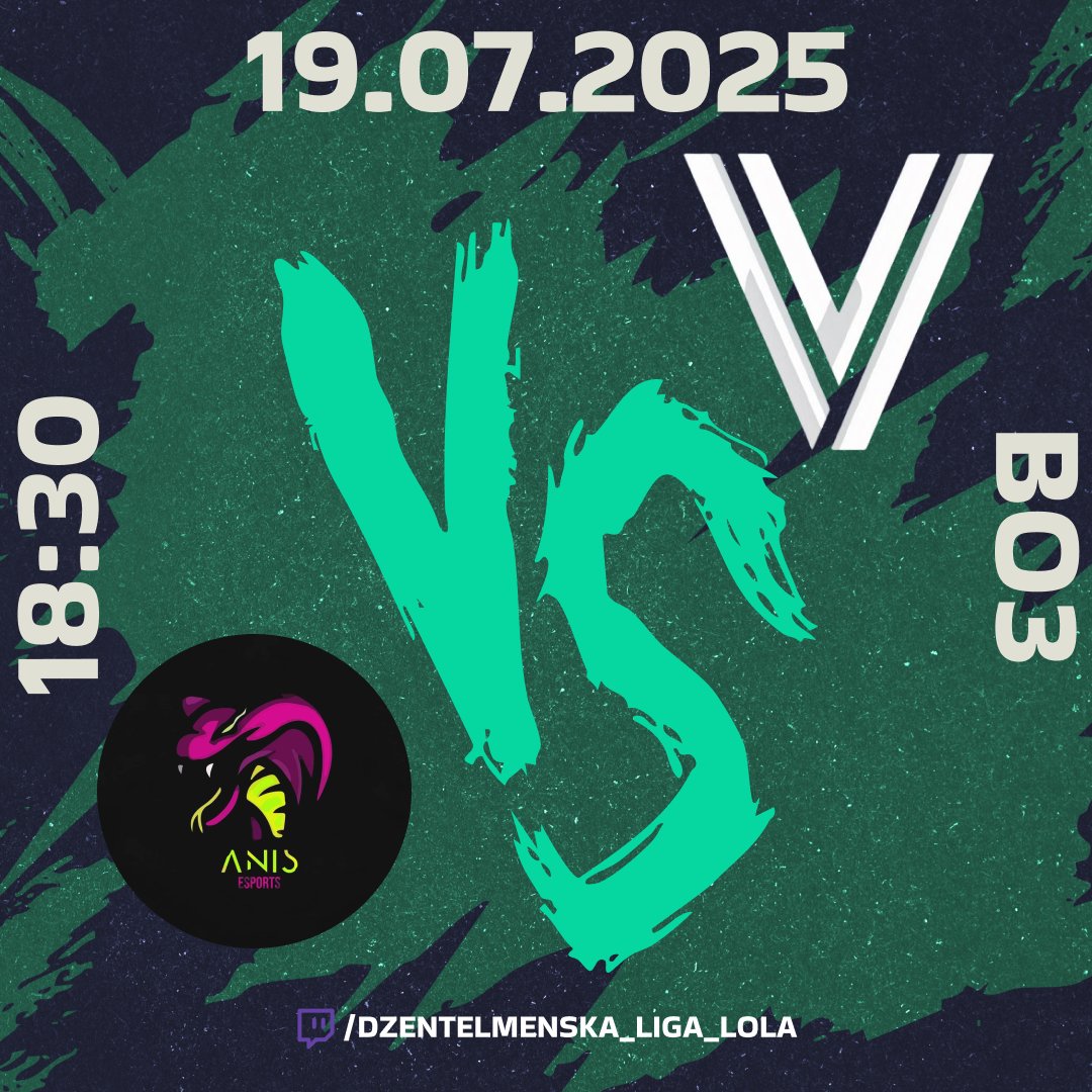 A dzisiaj starcie nowego narybku w Lidze Dżentelmenów czyli Anis Esports VS V Word Gaming.
Czy V'łki dadzą radę stałym bywalcom Ligi Dżentelmenów?
Wszystkiego dowiecie się o 18:30 na:
twitch.tv/dzentelmenska_…