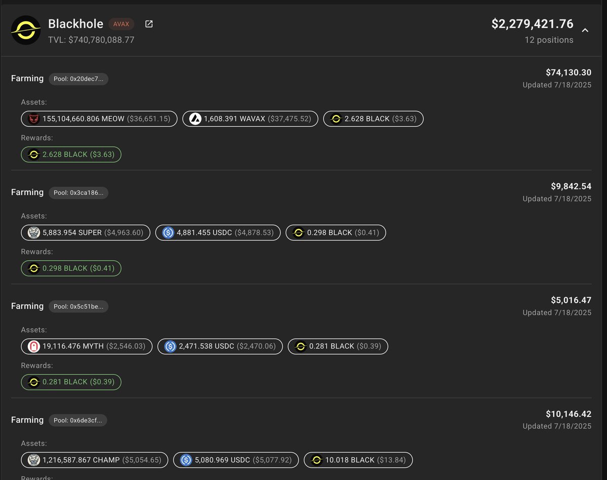 PolyPup1's tweet image. 🚨Update Alert
Now displaying the @TheIntegrityDAO DeFi positions for the following
1⃣ @BlackholeDex
2⃣ @PharaohExchange
3⃣ @goatavax_xyz
4⃣ @FortiFi_
Check it out integritydao.xyz/treasury (protocols tab)