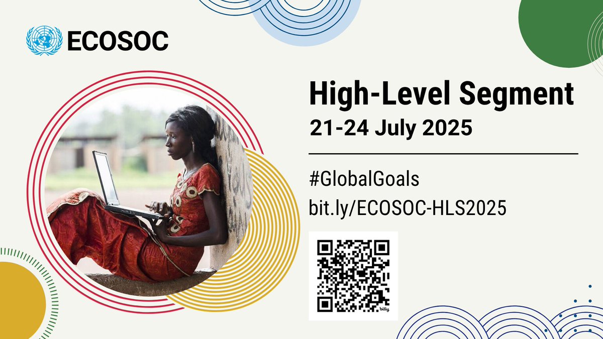 UNDESA's tweet image. With just 5 years left to 2030, @UNECOSOC convenes its High-level Segment to:
🌎Brainstorm achieving a stronger & more effective multilateral system
📃Negotiate on the ministerial declaration
🤝Leave no one behind
More about the 21-24 July events⬇️ desapublications.un.org/un-desa-voice/…