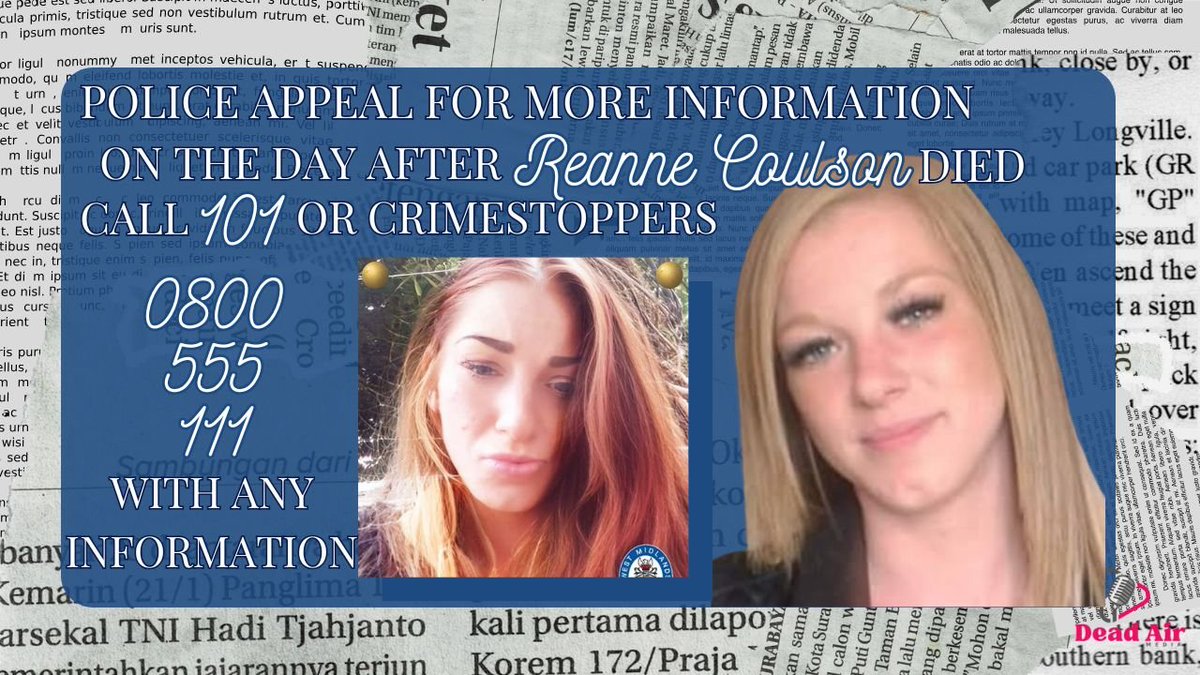 Police have issued a fresh appeal for information following the murder of Coventry mum Reanne Coulson.

As previously reported following Magistrates' and Crown Court hearings, Mohammed Durnion has been charged with Reanne’s murder, which is alleged to have taken place on