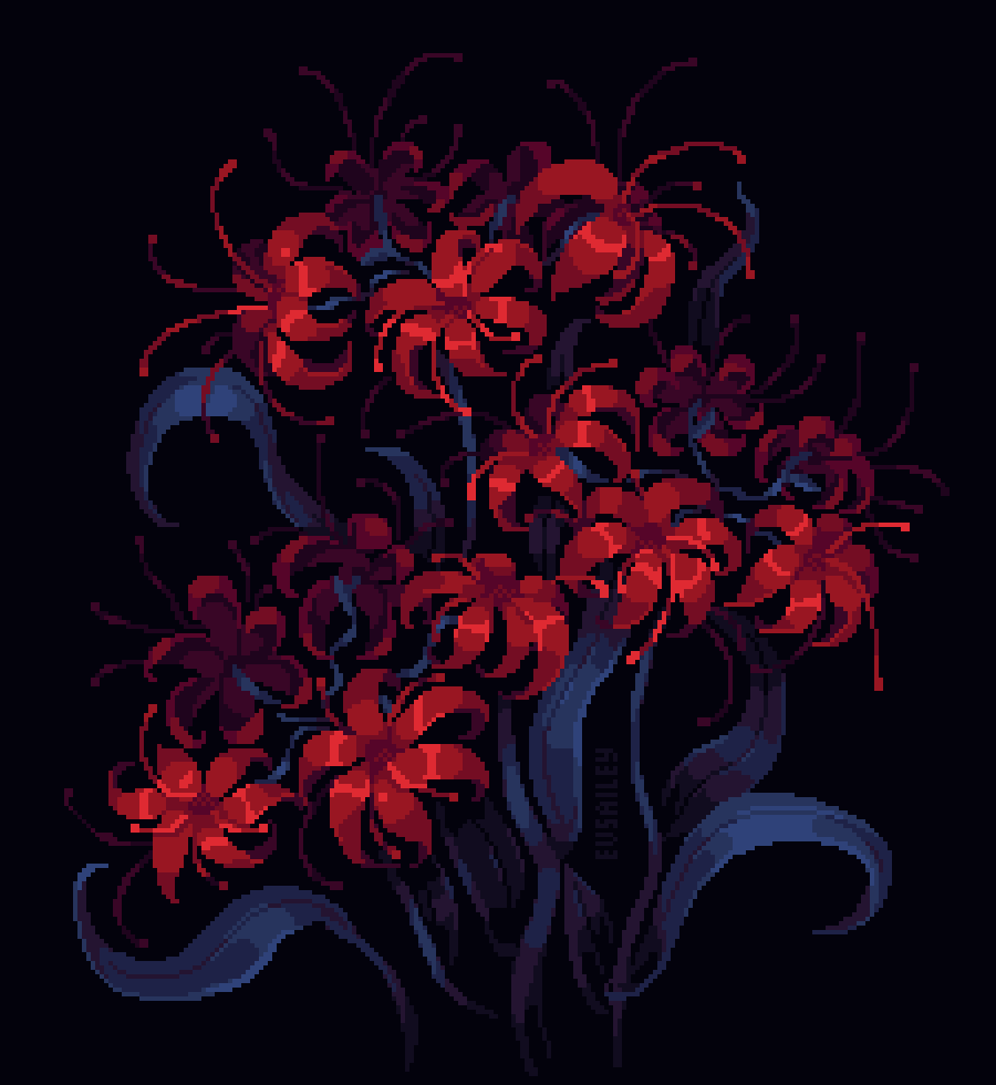 evsailey's tweet image. Red spider lily❤️

#pixelart