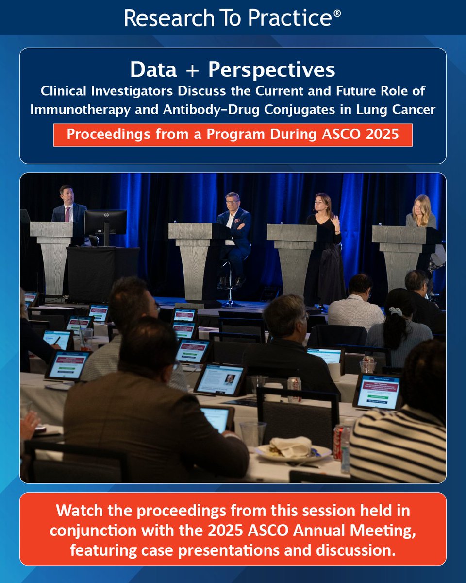 DrNeilLove's tweet image. Couldn't make it to our CME Symposium Series in conjunction with the 2025 ASCO® Annual Meeting? Check out this session where clinical investigators discussed the current and future role of immunotherapy and antibody-drug conjugates in lung cancer. ow.ly/Xf9e50Wo0Sj