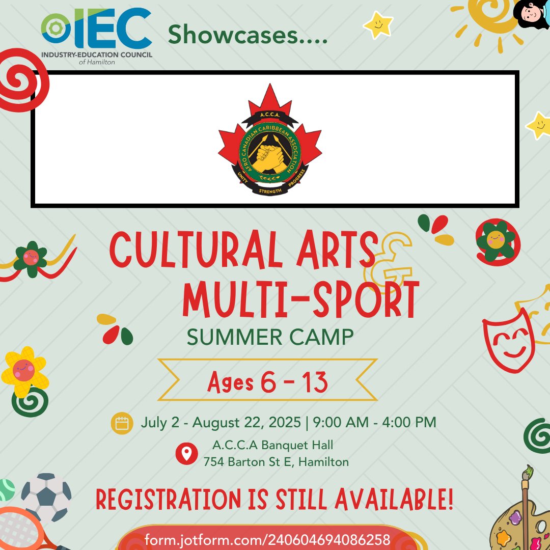 A.C.C.A.'s Cultural Arts &amp; Multi-Sport Summer Camp is currently ongoing until August 22. 
Registration is still available!

To register:
form.jotform.com/240604694086258

#SummerCamp #A.C.C.A. #Youth #FutureFriday