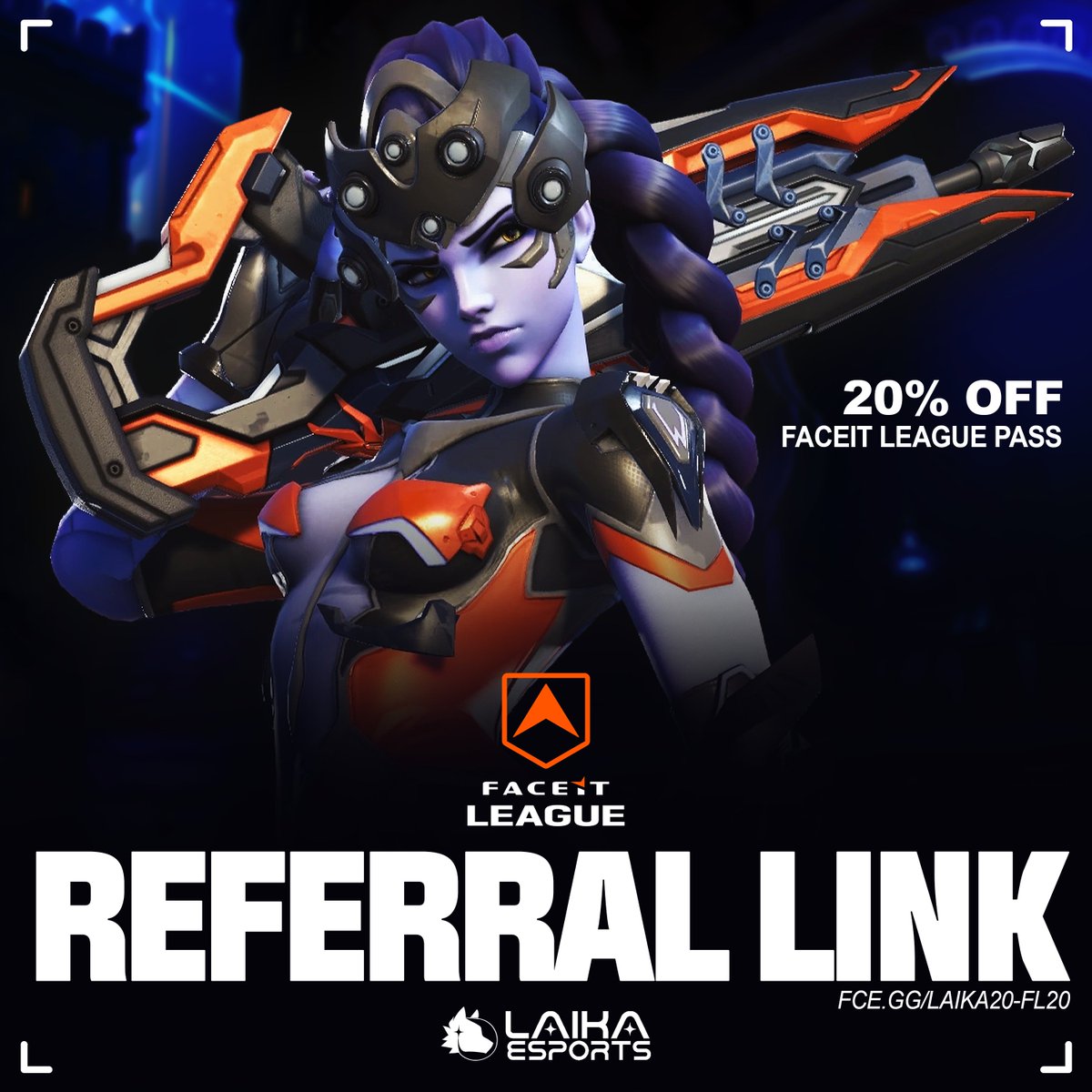 Laika Esports (@laikaesports) on Twitter photo Looking to play in FACEIT League next season? 💫
★ Use our referral link for 20% of your FACEIT League Pass!
🔗 fce.gg/LAIKA20-fl20
<a href="/FACEIT_OW/">FACEIT Overwatch</a> #OW2 Looking to play in FACEIT League next season? 💫
★ Use our referral link for 20% of your FACEIT League Pass!
🔗 fce.gg/LAIKA20-fl20
<a href="/FACEIT_OW/">FACEIT Overwatch</a> #OW2