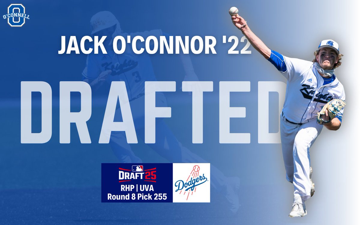 Congratulations to DJO alum Jack O’Connor ‘22, who was selected by the Los Angeles Dodgers with the 255th pick in the 8th round of the MLB Draft! #WeAreDJO