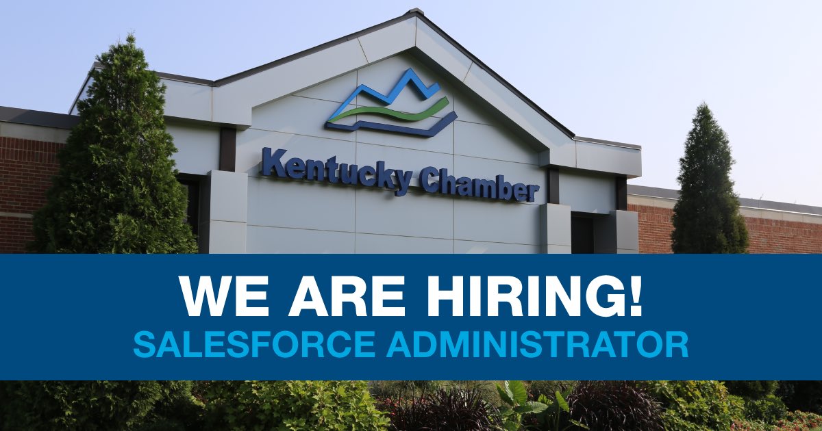 KyChamber's tweet image. The Kentucky Chamber is seeking a Salesforce Administrator to support the implementation, performance, and continued development of the Chamber’s Salesforce platform. This position will ensure system alignment with business objectives, provide technical consultation to staff, and…