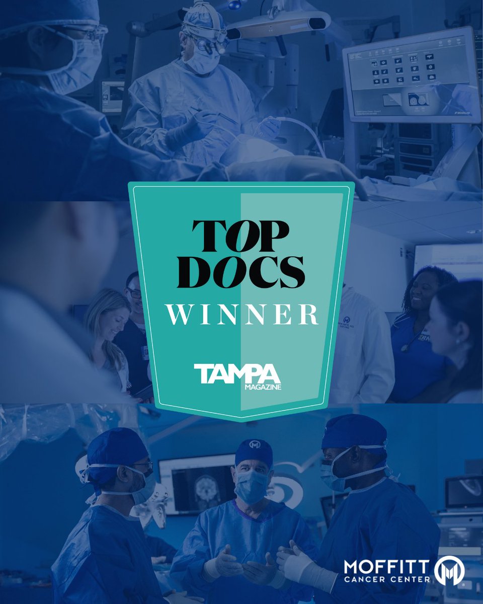 Join us in congratulating Tampa Magazine's 2025 Top Doctors! 👏 Moffitt is proud to congratulate them for their world-renowned expertise, exceptional clinical care and commitment to our mission.

See the full list: moffitt.org/lp/tampa-magaz…