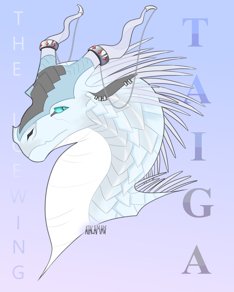 AtacamaTheBean's tweet image. Headshot gift for my friend @gaycer_it_is of her Icewing OC Taiga! ❄️✨
#WingsofFire #wingsoffirefanart #digitalart