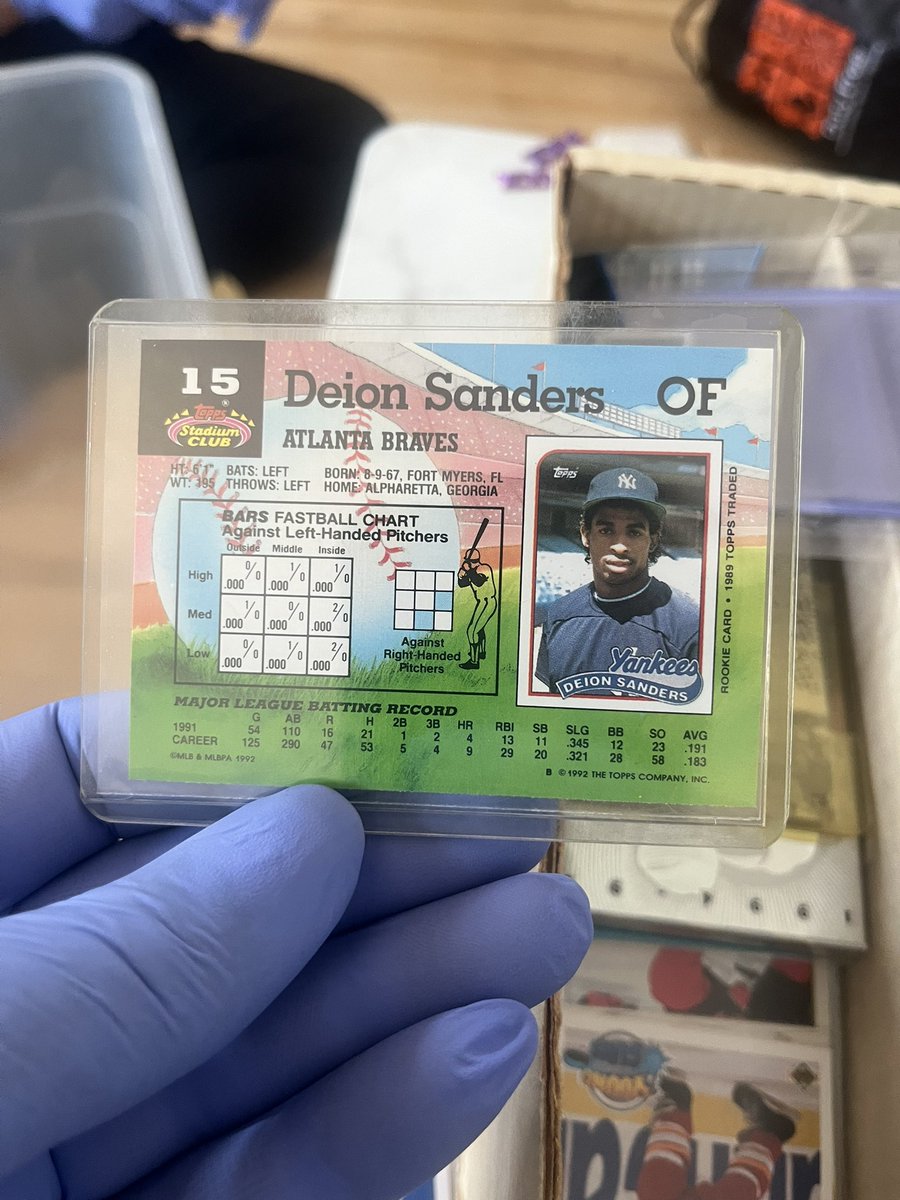 htheman's tweet image. Wifey &amp;amp; her sister found this gem at a garage sale amongst others! @DeionSanders was this a part of the #DoublePlay